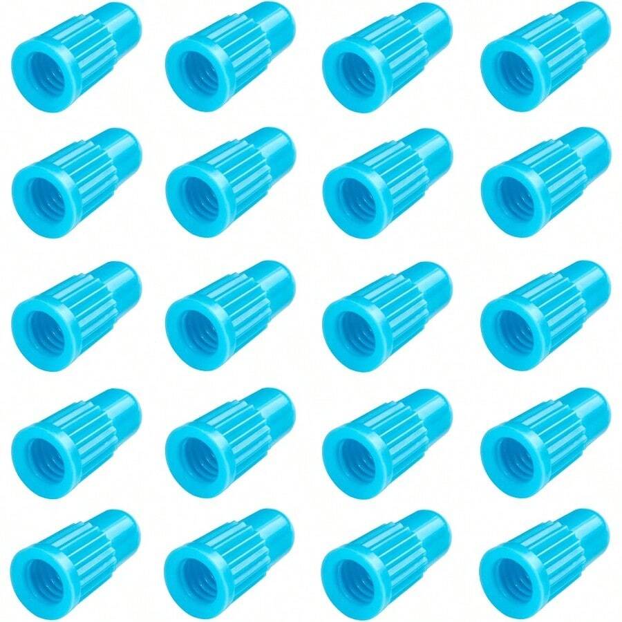 Blue Presta Valve Stem Caps Plastic Bike Tire Caps Air Dust Stem Covers Used On Presta Frenc Valves  Bicycle MTB Mountain  Bike 20 Pack - 藍色 - 查看 1