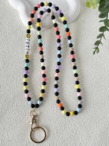 1 buc stiluri Boho mixte colorate mat acrilic mărgele din lemn breloc cu cuvintele TEACH MISS cadouri pentru profesori viața de zi cu zi suport pentru insignă breloc accesorii auto geantă farmecul școlii