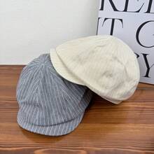 Sports Cap - Gray 26-short Brim Stripes - View 4