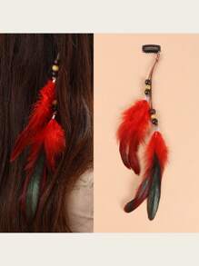 1 pieza Pinza/pasador de pelo con pluma larga, accesorio de pelo con pluma, joyería, pinzas de garra, ganchos para el cabello, pinzas para el cabello, pasador de pelo, barretas para el cabello