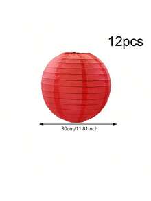 6pcs/12pcs Lantern, Red And Orange Folding Paper Lantern, Multi Functional Hanging Decoration Suitable For Spring Festival, Birthday, Wedding Anniversary Courtyard, Harvest Season, Halloween, Christmas, Various Festivals, Adding A Romantic Atmosphere, Party Decorations. Party Decoration