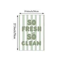 1pc So Fresh And So Clean Wall Art Picture Sage Green Striped Prints Canvas Paintings Funny Bathroom Posters Retro Quote Decor For Bedroom,Living Room,Dorm Y2k Apartment Laundry Room Decor Gift For Her Unframed Or Framed - Multicolor - View 10