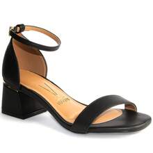 Vizzano Thick Block Heel Sandal With Original Buckle 6428 - màu đen - Xem 4