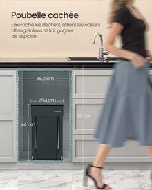 SONGMICS Trash Cans - Black - View 5