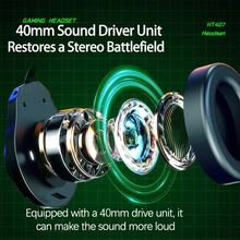 Lenovo 耳機HT407全包耳蛋白皮電競耳機 降噪麥克風團隊暢聊 即插即用網課/辦公室/遊戲全能 黑色雙3.5 - 黑色雙3.5 - 查看 4