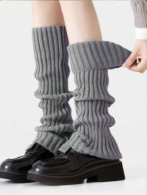 1 Pair Leg Warmers For Women,Women's Elephant Socks, Loose Socks, Knitted Leg Warmers, Ribbed Knitted Long Socks,Comfortable High Socks, College Style Knee And Calf Socks, Over Knee Long Women's Socks, Knitted Bubble Long Socks, Suitable For Various Daily Clothing