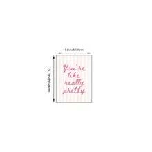 1pc You're Like Really Pretty Wall Art Picture Pink Striped Prints Canvas Paintings Self Love Typography Posters Preppy Quote Decor For Bedroom,Living Room,Dorm Y2k Apartment Room Decor Gift For Her Unframed Or Framed