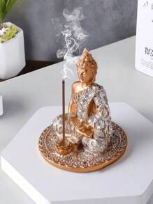 Creative Art Incense Burner Buddha Statue Tea Lamp Candlestick Zen Garden Meditation Home Living Room Desktop Decoration, Home Decoration, Bedroom Decoration, Office And Student, Storage, Wedding Decoration, Home Decoration, Party Decoration, Best Gifts