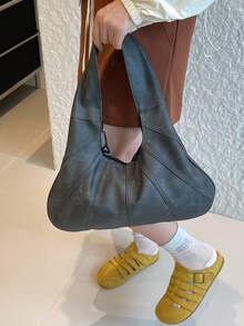 Fashionable Large Capacity Shoulder Bag For Women, Design Tote Bag - Black - View 5