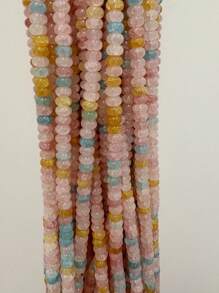 50/100pcs 5mm X 8mm Imitation Jade, Agate, Abacus Beads, Loose Beads, Wheel Beads, Spacer Beads For DIY Jewelry Making, Bracelets, Keychains, Necklaces, Crafts Decoration, Colorful Beads Material To Inspire Your Creative Designs