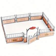 2 peças/1 peça Conjunto de Modelo de Cenário de Fazenda DIY - Cerca de Estilo Campestre com Ovelha, Vaca e Curral de Cavalo, Modelo de Brinquedo de Animal Simulado, Conjunto de Cena de Cavalo Maxima Stallion, Jóquei e Sela - Perfeito para Presentes de Natal, Halloween, Páscoa, Ação de Graças e Aniversário