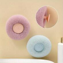 2pcs/Set Shower Foot Scrubber Mat Back Washer Exfoliating Bath Wash Pad Wall Mounted Slip Suction Cups For Use In Cleaner Men And Women