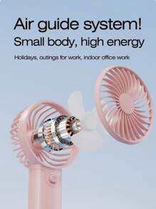 1 PC Portable Fan (Batteries Sold Separately) Handheld Fan, Stroller Fan, Battery Powered Fan, Small Desktop Fan, Suitable For Travel, Daily Commuting, Office, Beach, Summer Essential, Mini Portable Fan, Handheld Fan (Requires Two AAA Batteries)