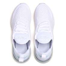 Big Kid's Nike Air Max 270 White/White-Metallic Silver (943345 103)