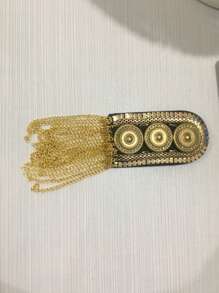 1 件精致手工流苏肩章长链古典胸针水钻 DIY 服装配饰男女适用，精致肩章肩章朋克胸针流苏肩标别针徽章肩闪 Cosplay - 彩色 - 查看 4