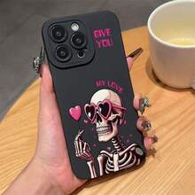 时尚黑色眼球设计 TPU 手机壳，适用于 Apple、Redmi 等机型，是送给情侣、女朋友、女儿、青少年的绝佳礼物 - 黑色 - 查看 1