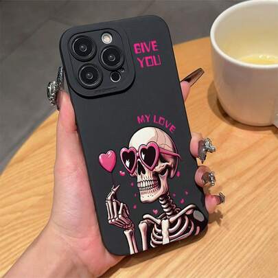 Stylish & Black Eyeball Design TPU Phone Case, Compatible With Apple, Redmi Models, Great Gift For Couples, Girlfriends, Daughters, Teens