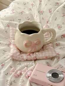 1 Piece Handmade Ceramic Cup With 3D Loop, Asymmetric Shape, Coffee Cup, Breakfast Cup, Afternoon Tea Cup, Suitable For Home, Restaurant, Coffee Shop, Suitable For Gifting To Family And Friends, Perfect For Birthdays, Weddings, Anniversaries, Valentine's Day, Thanksgiving, New Year's Surprise Gifts, This One Is Almost Perfect - Multicolor - View 3