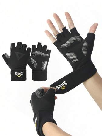  GOUNOD Workout Gloves For Men And Women, Weight Lifting Gloves With Excellent Grip, Lightweight Gym Gloves For Cycling, Exercise, Training, Pull, Fitness, Climbing And Rowing.,Suitable For Cycling,Riding Motorcycle And Skiing,Black Gloves