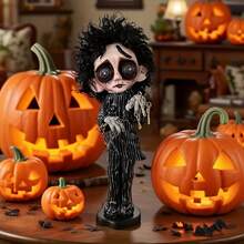 1 Pc Halloween Or Party Creative And Spooky Resin Scissor Hands Doll Decor - Whimsical Craft Figurine Gift For Holiday Party Scene Decoration, Halloween Scene Layout Resin Crafts. Home Decor Halloween Decor Room Decor