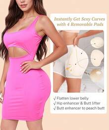 Women's Hip Padded Shapewear Booty Lifter Control Panty - 米色 - 查看 6