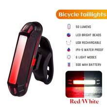1pc USB Rechargeable Bicycle Tail Light, 3-Color Flashing Warning Light With COB High Brightness For Cycling - Multicolor - View 13
