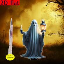 2D Flat, 2D Flat 2D Halloween Garden Decor, Acrylic Garden Ornaments, Suitable For Home Garden, Potted Plants, Front Yard And Backyard Decoration, Perfect Halloween Gift For Friends, Can Be Used For 11 Different Holidays. Garden Decor Ground Stakes, 2D Flat