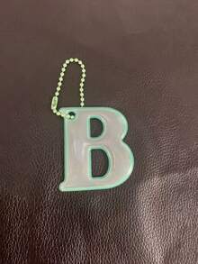 26pcs Reflective English Letter Pendant Series, Cycling Backpack Charm, Night Visible Keychain, Car Accessories, Women's, Wallet Charm - Multicolor - View 5