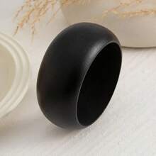 Wooden Retro Bohemian Style Wide Bangle - Coffee - View 5