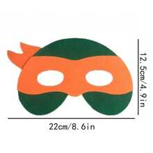 Anime Figures Teen Mutant Turtles Felt Masks Kawaii Toy With Elastic Rope Party Cosplay Props For Halloween Party Decoration Accessories A Christmas And Birthday Gift For A Friend - Multicolor - View 3