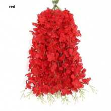 30/50pcs Artificial Wisteria Silk Flower Hanger Wedding Party Home Decoration Green Wall Garden Ceiling Flower Decoration, 1.64-Foot Artificial Flower Rope, Silk Wisteria Flower Wreath, Perfect Wedding Hanging Decoration, Suitable For Parties, Birthdays, Families, Valentine's Day, Gifts Graduation