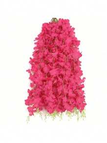 30/50pcs Artificial Wisteria Silk Flower Hanger Wedding Party Home Decoration Green Wall Garden Ceiling Flower Decoration, 1.64-Foot Artificial Flower Rope, Silk Wisteria Flower Wreath, Perfect Wedding Hanging Decoration, Suitable For Parties, Birthdays, Families, Valentine's Day, Gifts Graduation