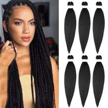 DZfirst Ombre Yellow Multiple Packaging 30 Inch Pre Stretched Braiding Hair Extensions Long Synthetic Braiding Hair Extensions For Women Girls - Multicolor - View 18