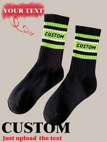 1 Pair Of Customized Crew Socks,Custom Face Socks, Couple Socks,Custom Photo Sock, Custom Printed Socks, Personalized Funny Face Socks, Custom Picture Socks, Put Any Face On The Socks, Anniversary Gift, Valentine Gift, Birthday Gift, Wedding Gift - Multicolor - View 18