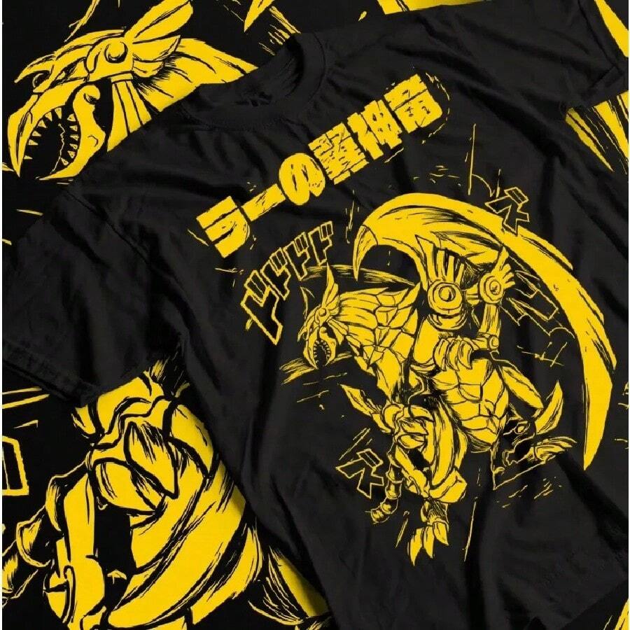 2025 Summer Cosplay Neutral Black And White Winged Dragon Of Ra T-Shirt Yu-Gi-Oh Anime Legend Dragon Yamis Malik Gift Shirt.Jpg - 黑色 - 查看 1