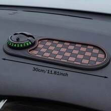 Multifunction Car Anti-Slip Mat, Rotatable Anti Skid Car Dashboard Pad With Temporary Parking Number, Universal Car Anti Slip Mat With Phone Holder For Phones Sunglasses Keys Gadget