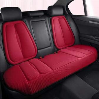 Car Rear Seat 3pcs Set: 1 Long Cushion + 2 Backrest Pads. Breathable Summer Mat, Comfortable Pressure-Relieving Car Pad, Easy To Install, Colorful Space-Age Design, Suitable For All Seasons, Ideal For Cars And Outdoor Use, Enhances Driving Experience