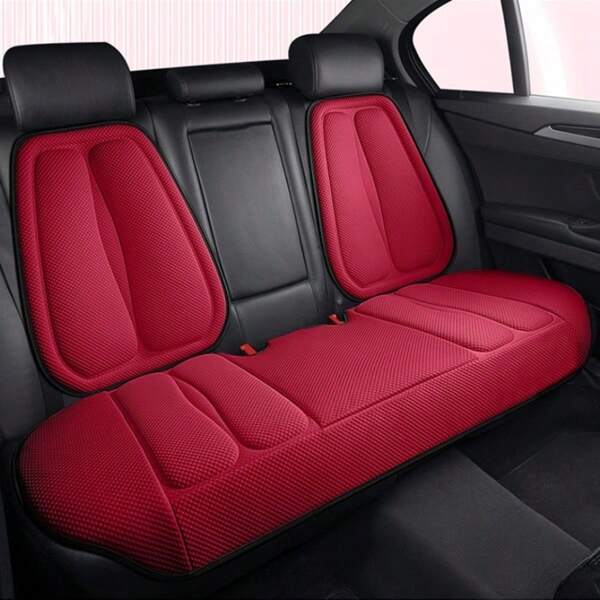 Juego de 3 piezas para asiento trasero del coche: 1 cojín largo + 2 almohadillas para respaldo. Estera de verano transpirable, almohadilla de coche cómoda y que alivia la presión, fácil de instalar, diseño colorido y futurista, adecuado para todas las estaciones, ideal para coches y uso al aire libre, mejora la experiencia de conducción