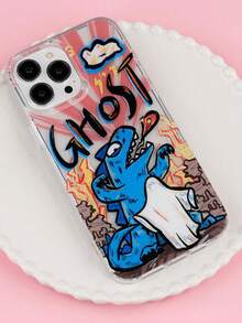 1pc Dinosaur Breathing Fire Graphic Phone Case, Personalized Protective Cover, Compatible With IPhone17/Compatible With IPhone17 ProMax/Compatible With IPhone16 Pro Max/Compatible With IPhone15 Pro/Compatible With IPhone14/Compatible With IPhone13/12/11, Can Be Given As Gift To Family, Friends, Siblings, Or Partner