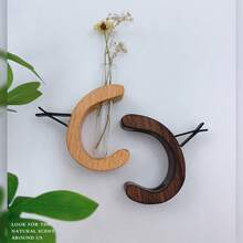 One Set, , Solid Wood C-Shaped Car-Mounted Flower Vase, A Car Console Air Outlet Flower Vase, A Hydroponic Flower Pot, Artistic Car Accessories, Car Flower Vase, Small Flower Vase, Daily Good Mood, Scented Flower Vase, Car Essential Items, A Gift For Dad, A Gift For Mom, A Gift For A Friend, A Gift For A Girlfriend, A Gift For A Boyfriend, A Souvenir, A Gift, Birthday Gift, - Multicolor - View 9