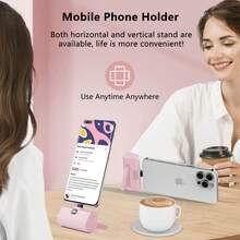 Tương thích với I-Phone16/15, Bộ sạc di động USB C nhỏ gọn, Pin dự phòng mini siêu nhỏ gọn 5000mAh tích hợp chân đế điện thoại và đèn LED, Bộ pin có màn hình LCD PD15W dùng khi đi du lịch, Tương thích với I-Phone16/15 và điện thoại Android Type-C Thích hợp cho kỳ nghỉ hè, du lịch/cắm trại ngoài trời và nguồn điện dự phòng khẩn cấp Quà tặng cho gia đình, bạn bè, màn hình hiển thị nguồn điện sinh nhật - Hồng - Xem 5