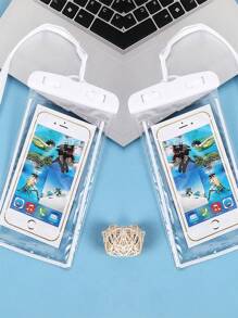 Custodia impermeabile universale per telefono, borsa impermeabile per telefono cellulare, sacchetto impermeabile per telefono, borsa impermeabile per telefono, compatibile con e adatta a tutti i modelli di telefoni cellulari, per nuoto, rafting, immersioni, fotografia subacquea, spiaggia, viaggi, vacanze, piscina, sport all'aperto.