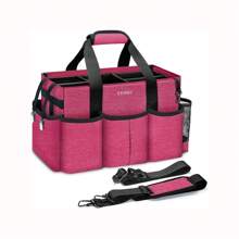 YTONET Wearable Cleaning Caddy Bag,Large Cleaning Supplies Organizer With 4 Foldable Dividers,Tote Bag,Handbag Storage Bag Tote Bag,Kitchen Storage, Cleaning Storage, Travel Storage,Cleaning Caddy Organizer With Handle Shoulder Strap Waist Strap,Cleaning Caddy For Cleaning Supplies,Caddy Organizer With Handle,Cleaning Supply Caddy,Cleaning Bags For Housekeepers,Suitable For Housekeeper Cleaning,Kitchen,Indoor And Car Cleaning,Gift For Women And Mom,Men,Father,Red