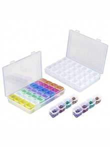 28 Compartments Plastic Organizer And Diamond Painting Tools Accessories Set Combination 5D DIY Diamond Embroidery Mosaic Tools Kit Diamond Pen 3/6/9 Heads Diamond Tray Adhesive Fixing Diamond Corrector - Clear - View 6