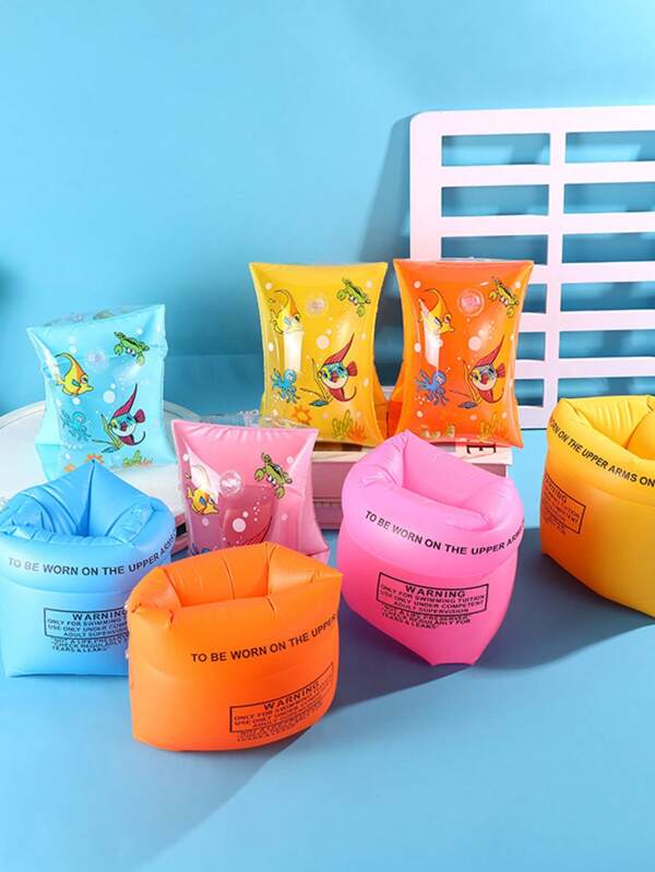 2pcs Inflatable Arm Bands, Swimming Pool Floats, Beach Essentials, Beach Accessories