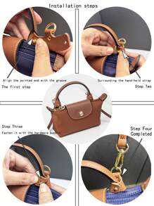 钱包带手提包斜挎可调节肩带转换包带及配件可自由更换搭配 - 黑色 - 查看 4