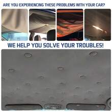 50 件汽车顶篷维修夹、螺丝、纽扣、用于固定下垂车顶内衬的紧固件、用于顶篷维修的尼龙固定器，易于使用，无需胶水 - 灰色天鹅绒格子