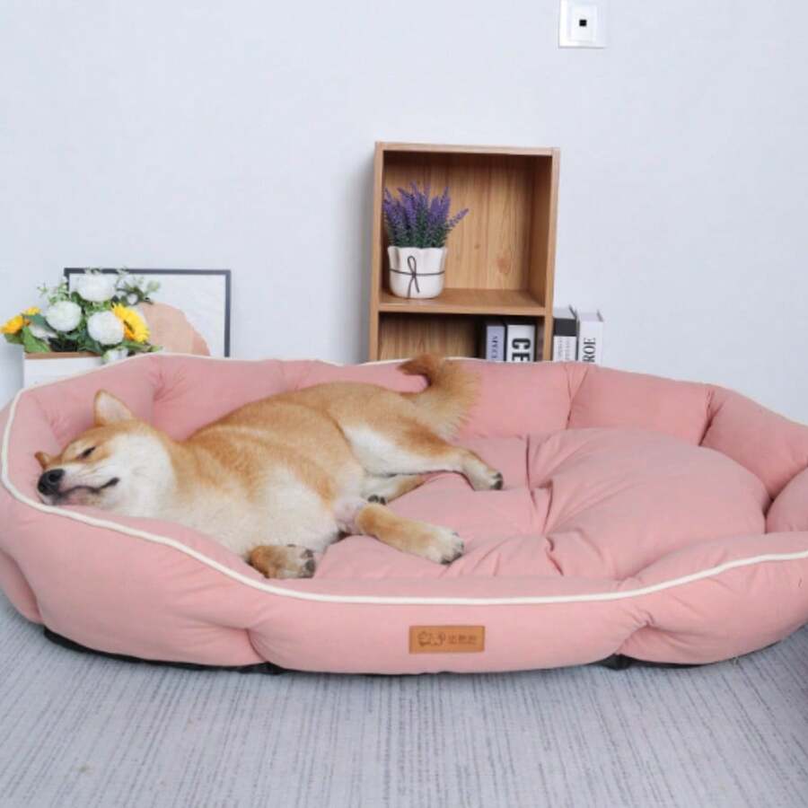 wuyingongfang 1pc Oval Suede Washable Dog Bed Cat Bed Pet Bed Pet Sofa, Waterproof Dirt-Resistant Stain-Resistant Bite-Resistant Tear-Resistant Removable Washable Soft Comfortable Warm Easy To Clean Dog Bed Cat Bed Pet Bed, Suitable For Small Medium Large Dogs Cats All Seasons, Dog Bed Mattress Pet Mat Cat Bed Cat Bed, Cat And Dog Universal, Multiple Colors Available