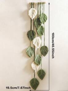 1 tấm tranh treo tường hình lá, trang trí phòng theo phong cách Boho, thảm trang trí dệt tay có tua rua, trang trí tường theo phong cách nhà nông thôn mộc mạc, phù hợp cho phòng khách, phòng ngủ, hành lang và nhà nghỉ dưỡng. - Nhiều màu - Xem 5