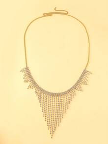 1 件多层流苏和水钻腰链内裤，性感女式身体链，欧美风格海滩歌舞女郎 - 彩色 - 查看 6